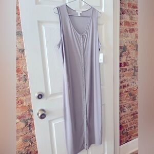 Nordstroms BP Sleeveless Cloudburst Grey Button Down Dress in XXL